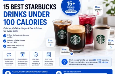 15 Best Starbucks Drinks Under 100 Calories (With Caffeine and Sugar Data)